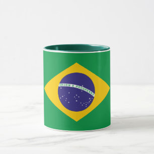 Mug Elégant drapeau brésilien Vintage en céramique