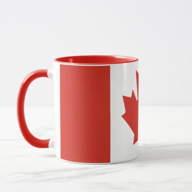 Mug Élégant drapeau canadien Vintage sur céramique (Gauche)