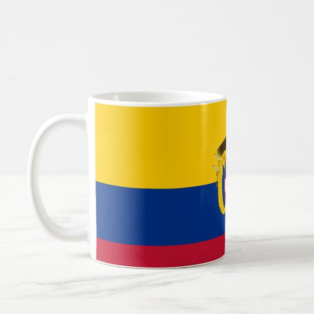 Mug Elégant drapeau colombien Vintage couvert de céram (Gauche)