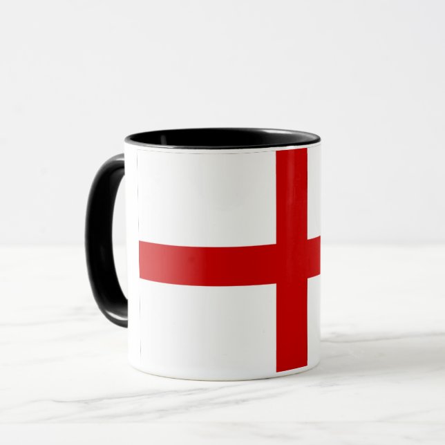 Mug Elégant drapeau d'Angleterre Vintage sur céramique (Devant gauche)