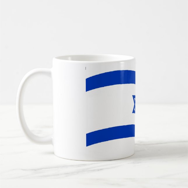 Mug Élégant drapeau israélien Vintage couvert (Gauche)