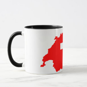 Mug Elégant drapeau suisse Vintage couvert de céramiqu