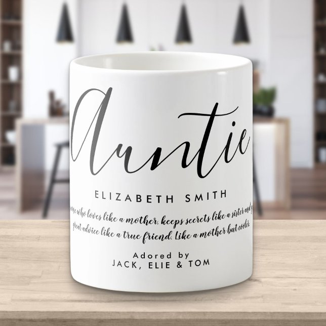 Mug Élégant écriture girly citation Tante (Créateur téléchargé)