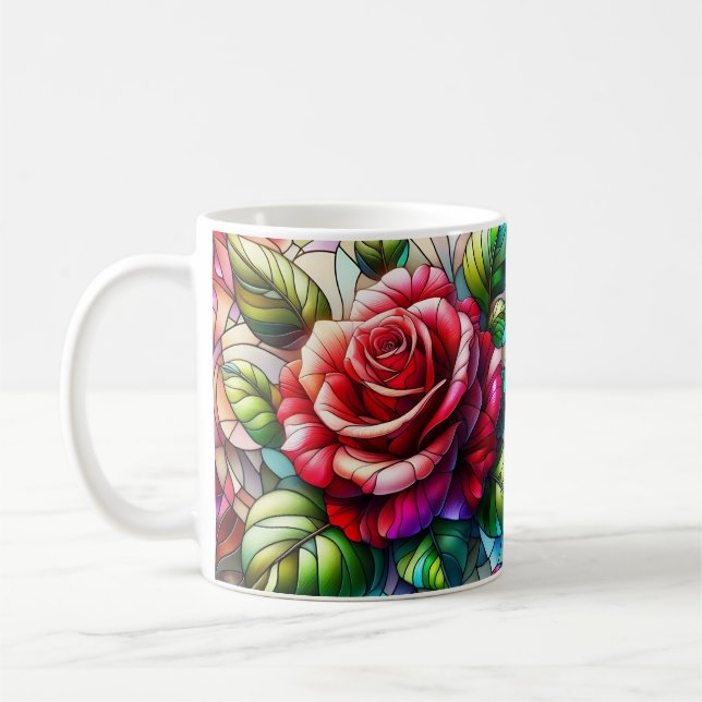 Mug Élégant effet Rose en verre (Gauche)