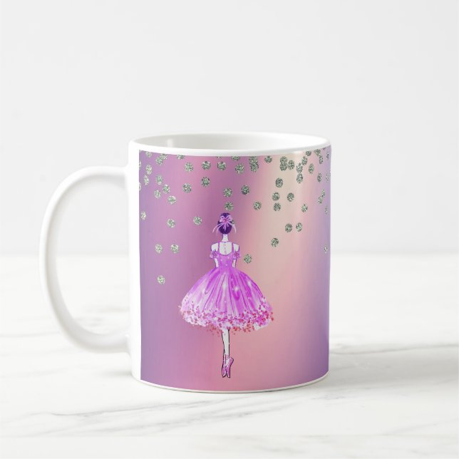 Mug Élégant élégant Diamants brillants Ballerina (Gauche)