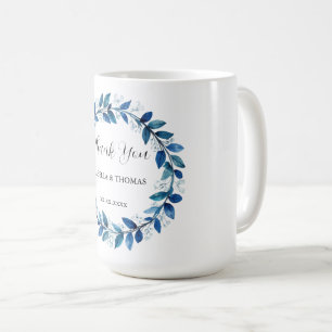 Mug Élégant floral botanique victorien bleu marine Lil