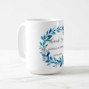 Mug Élégant floral botanique victorien bleu marine Lil