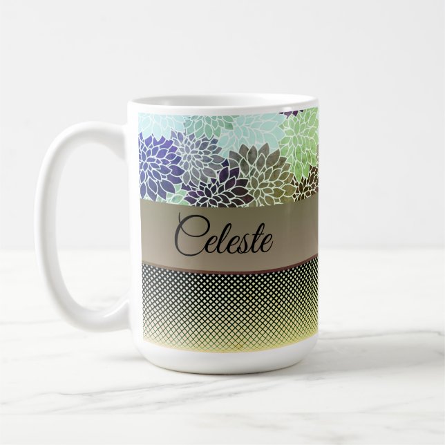 Mug Élégant Floral Customisé (Gauche)