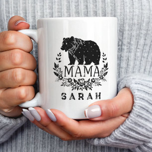 Mug Élégant Floral Mama Ours Floral