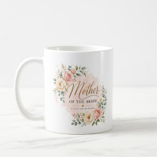 Mug Élégant floral Mère de la mariée Mariage personnal
