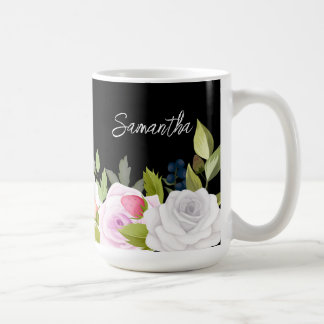Mug Élégant floral personnalisé