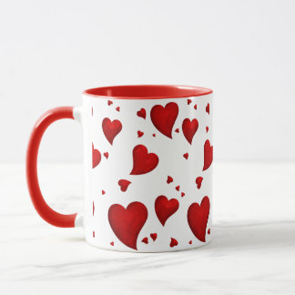 Mug Elégant Glam élégant Red Heart valentine's tendanc