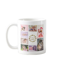 Elegant Gold Family Photo Collage Father's Day