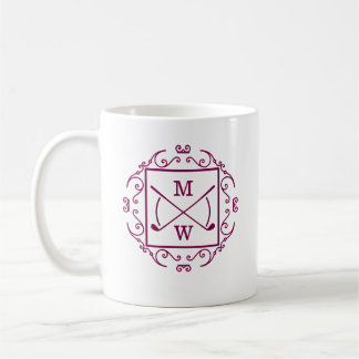Mug Elegant Golf Clubs Monogram
