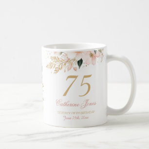 Mug Elégant grand-mère personnalisée 75e anniversaire