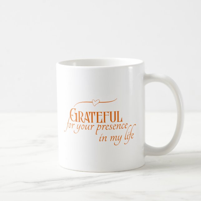 Mug Élégant Grateful Thanksgiving Typographie d'automn (Droite)