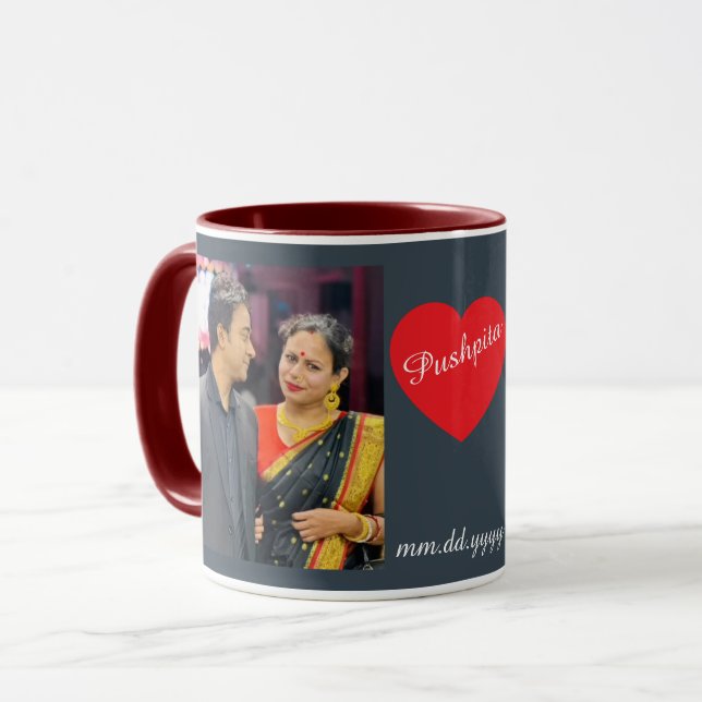 Mug Élégant Gris Charbon (Devant gauche)