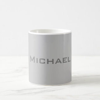 Mug Élégant Gris rétro Gris Votre Nom