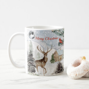 Mug Élégant hiver neige Wonderland Red Cardinal