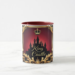 Mug Elégant King Castle Silhouette Design Papa