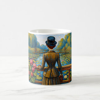 Mug Elegant Lady at the Lily River