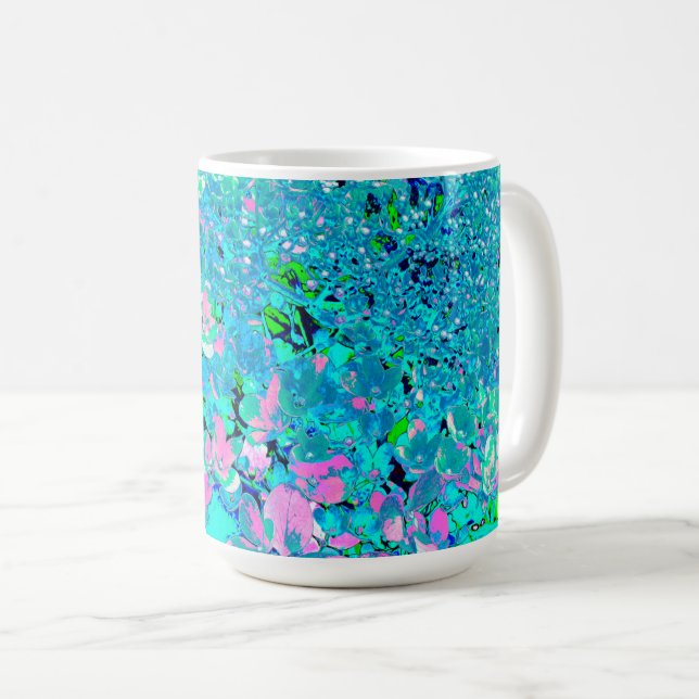 Mug Élégant Limelight rose et bleu Hydrangea (Devant droit)
