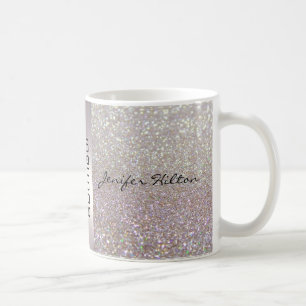 Mug Élégant luxe chic faux glittery