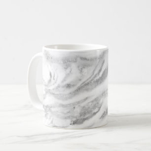 Mug Élégant marbre à huile d'argent