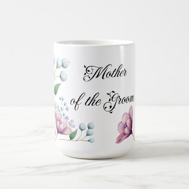 Mug Élégant Mariage Floral Soft Botanical Romance (Centre)