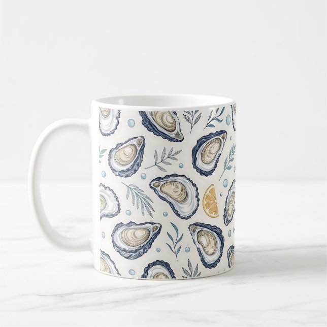 Mug Elegant Marine Oysters (Gauche)