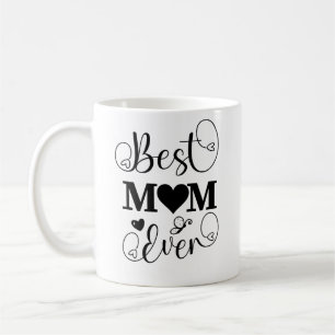 Mug Elégant "Meilleure maman jamais" Design monochrome