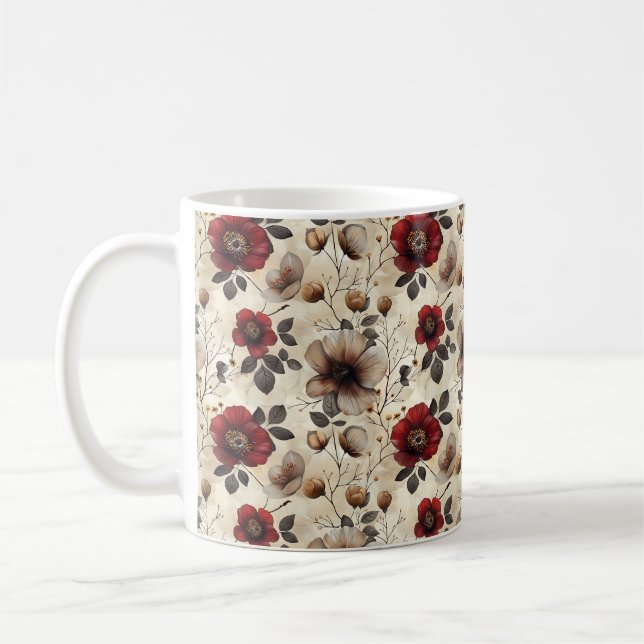 Mug Élégant Mignon Sophistiqué Rustique Romantique Flo (Gauche)