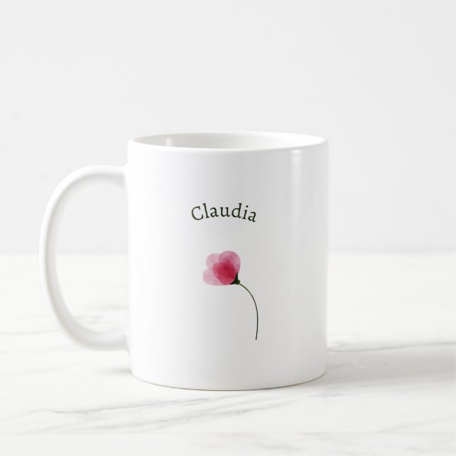 Mug Élégant Mignon Sophistiqué Rustique Romantique Flo (Gauche)