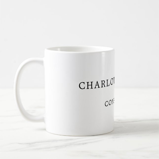 Mug Élégant minimaliste professionnel classique (Gauche)