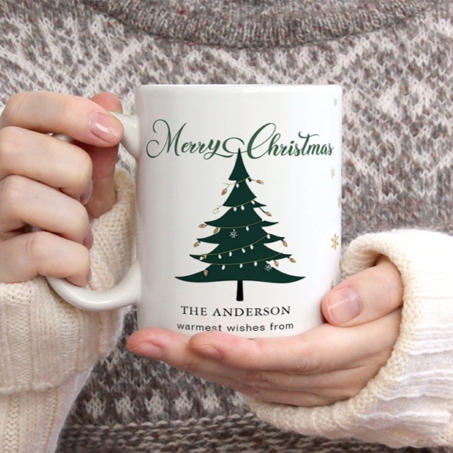 Mug Élégant minimaliste Snowflakes (Merry Christmas Mug)