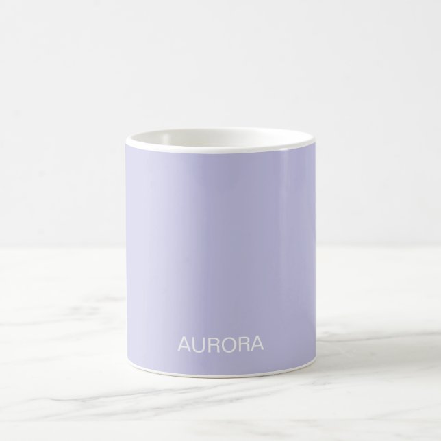 Mug Élégant Misty Lilac Nom personnalisé - (Centre)