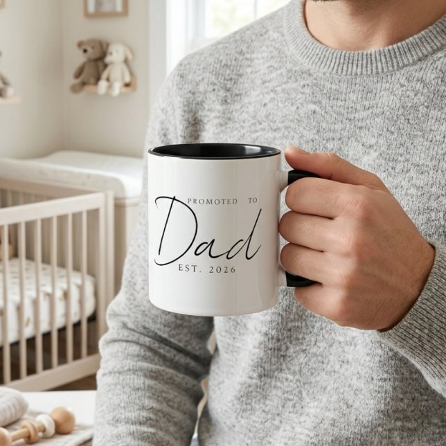Mug Élégant modèle de design avec l'année d'établissem (Créateur téléchargé)