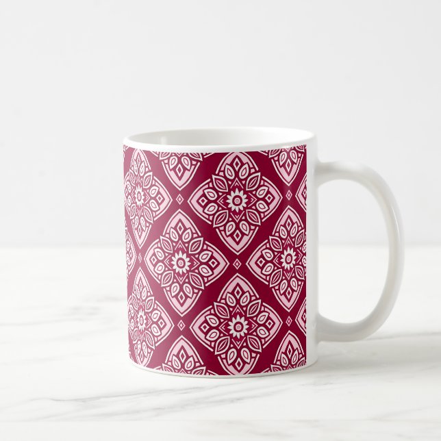 Mug Élégant modèle floral géométrique Boho (Droite)