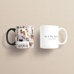Mug Élégant moderne minimaliste photo collage mariage<br><div class="desc">Elégant moderne minimaliste personnalisé mariage photo collage simple ligne propre famille cadeau maison décoration cadeau mug</div>