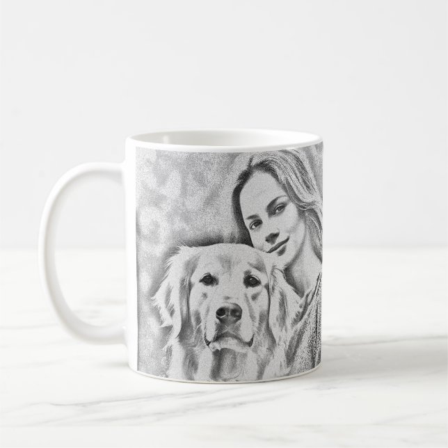Mug Elégant Moderne Simple Personnalisé Ajouter Votre  (Gauche)