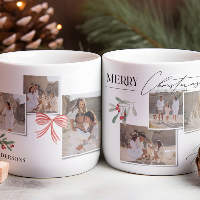 Mug Elégant moderne traditionnel arc rouge multi photo (Créateur téléchargé)