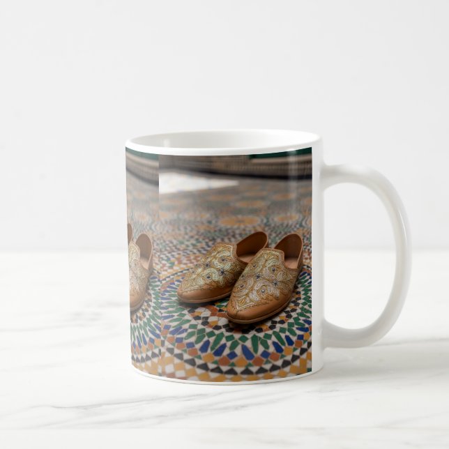 Mug Elegant Moroccan Babouche & Zellij Mosaic Art (Droite)
