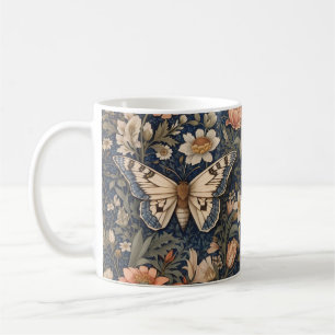 Mug Elégant Moth Vintage William Morris inspiré