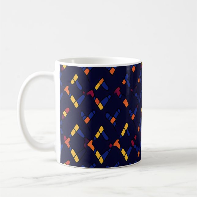Mug Élégant Motif coloré Abstrait (Gauche)