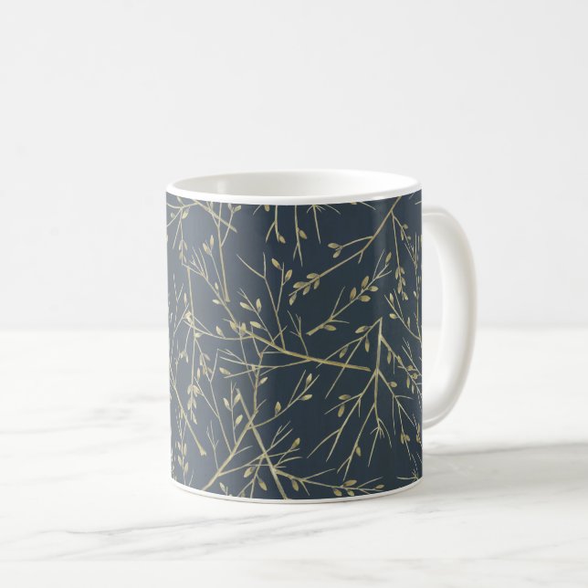 Mug Élégant motif de brindilles et branches de la natu (Devant droit)