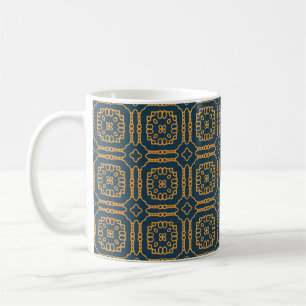 Mug Élégant Motif de carreaux de dentelle