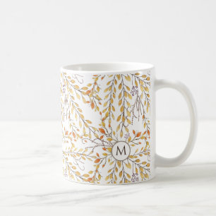 Mug Élégant Motif de feuillage d'automne personnalis
