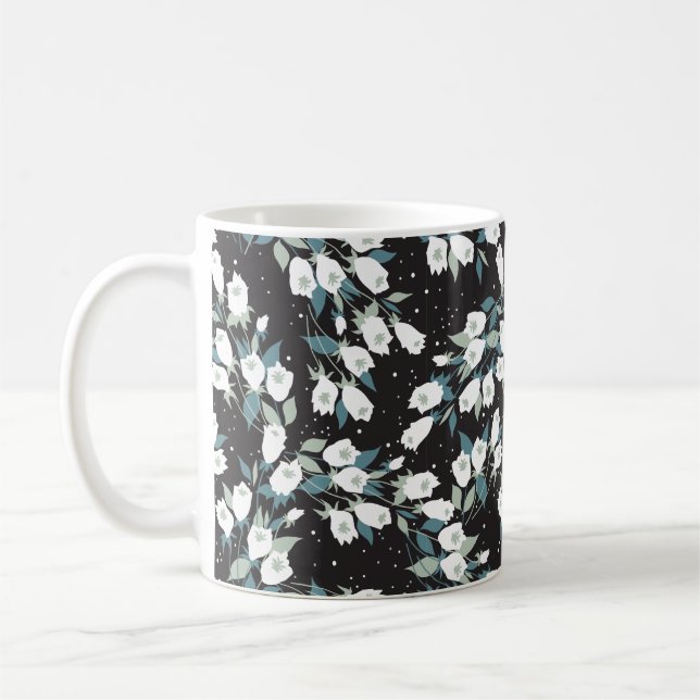 Mug Élégant Motif de fleur de tulipe Arrière - plan no (Gauche)