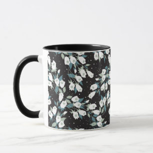 Mug Élégant Motif de fleur de tulipe Arrière - plan no