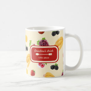 Mug Élégant motif de recette de fruits colorés personn